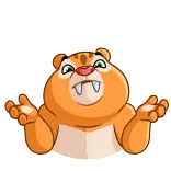๐คทโโ๏ธ animal, tiger, cartoon, expression, confused, shrugging, unsure telegram sticker
