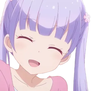 ☺️ anime, desenho animado, menina, sorriso, kawaii telegram sticker