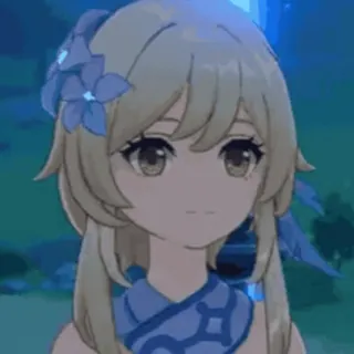 😦 Lumine Genshin Impact anime, gra wideo, postać, lumine, genshin impact telegram sticker