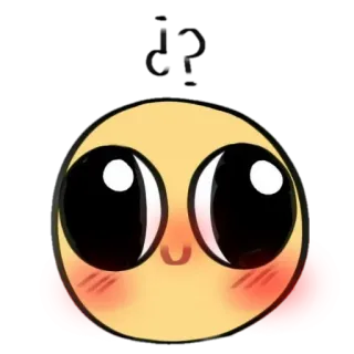 🙂 Émoji, Visage, Mignon, Grands yeux, Rougir whatsapp sticker