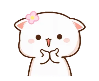 🌸 Cartone animato, Carino, Animale, Kawaii, Felice, Fiore telegram sticker