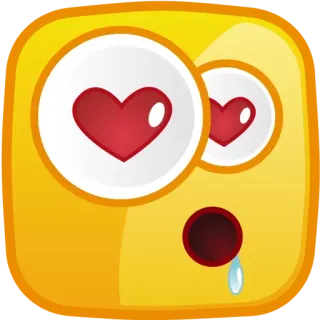 😍 Emoji, Corazón, Amor, Expresión, Amarillo, Triste whatsapp sticker