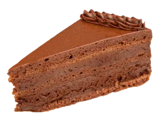 🍰 taart, chocolade, dessert, eten, stuk telegram sticker