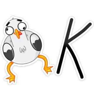 😝 OK OK, Pássaro, Aprovação, Desenho animado, Adesivo telegram sticker