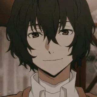🙂 Dazai Osamu Bungo Stray Dogs anime, dazai, bungo stray dogs, sonrisa, personaje whatsapp sticker