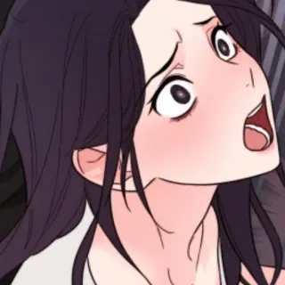 🖤 anime, mangá, expressão, choque, horror, surpresa whatsapp sticker
