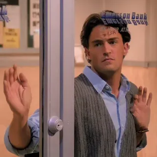 🥺 Chandler Bing Friends chandler, bing, friends, sitcom, serie tv telegram sticker