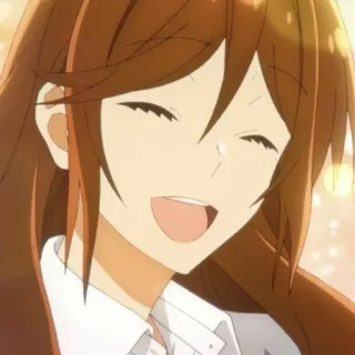 😄 anime, chica, sonriendo, feliz, dibujos animados telegram sticker