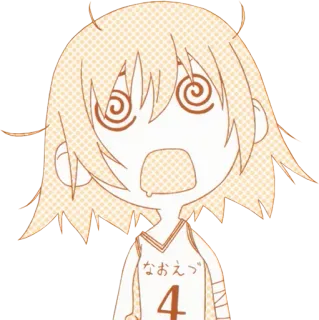 🤤 なおえづ anime, dizzy, shocked, girl, manga telegram sticker