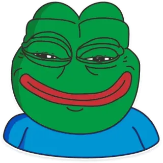 😊 Pepe the Frog Pepe, Rana, Meme, Meme de internet, Dibujo animado, Rana verde telegram sticker