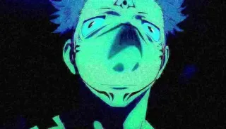 🥴 Ryomen Sukuna Jujutsu Kaisen anime, manga, curse, finger, demon, male telegram sticker