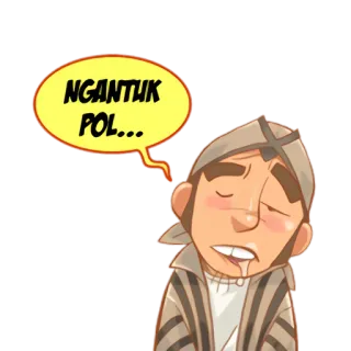 😴 NGANTUK POL... mengantuk, lelah, kartun, lesu telegram sticker