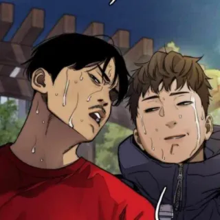 🚲 Аниме, Персонажи, Пот, Уставший, Мужской telegram sticker