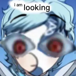 👁 i am looking Meme, Lustig, Schauen, Augen, Gruselig telegram sticker