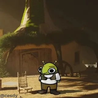 🥸 Shrek cesdy 怪物史莱克, 食人魔, 搞笑, 梦工厂, 角色, 卡通 telegram sticker