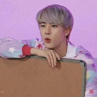 ✨ Jin K-pop, Jin, BTS, Idol, Cantor, Retrato telegram sticker