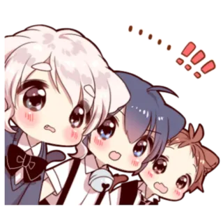 🍓 Anime, Chibi, Fofo, Kawaii, Grupo, Personagens telegram sticker