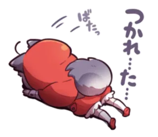 😧 つかれた lelah, kelelahan, kartun, anime, stres, kalah telegram sticker