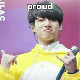 😉 Jungkook proud K-pop, Cantante, Idolo, BTS, Musica, Coreano whatsapp sticker