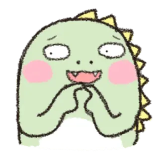 😙 dinosaurio, monstruo, dibujos animados, lindo, ilustración, personaje telegram sticker