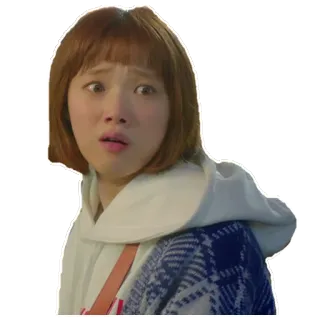 😳 femme, coréenne, choquée, expression, portrait, personne telegram sticker