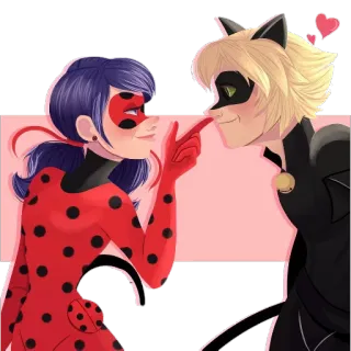 😍 Marinette Dupain-Cheng Miraculous: Tales of Ladybug & Cat Noir леди баг и супер кот, кот нуар, маринетт, мультфильм, аниме telegram sticker