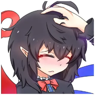 😔 动漫, 漫画, 女孩, 角色, 可爱, 插画 whatsapp sticker