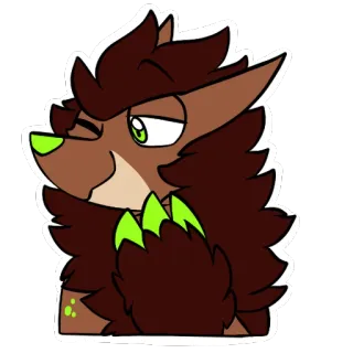 😏 Фурри, Волк, Мультфильм, Животное, Милый, Стикер telegram sticker