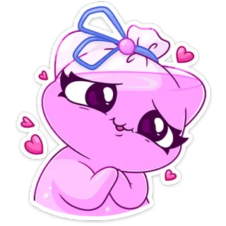 🥰 Cartoni animati, Carino, Rosa, Cuori, Kawaii telegram sticker