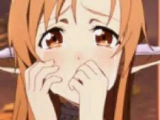 😢 Asuna Sword Art Online anime, ragazza, triste, carina, piangendo telegram sticker