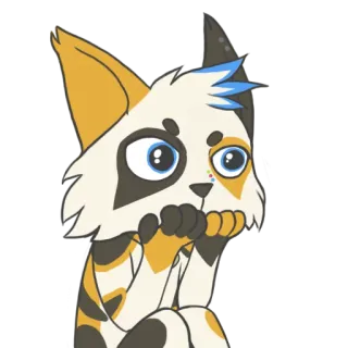 😳 Katze, Tier, Cartoon, Sticker, süß, Illustration telegram sticker