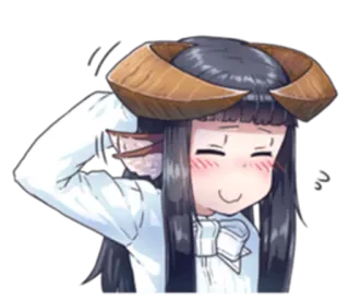 ☺️ Anime, ragazza demone, corna, carino, manga, elfo, fantasy telegram sticker