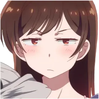 👼 anime, chica, molesta, expresión, linda, pegatina telegram sticker