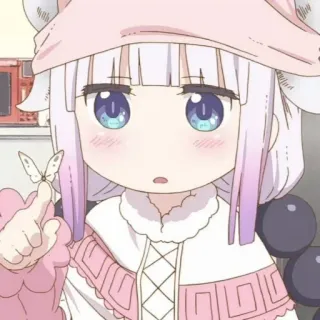 💕 Kanna Kamui Miss Kobayashi's Dragon Maid Anime, Carino, Kanna, Drago, Kanna Kamui, Kawaii telegram sticker