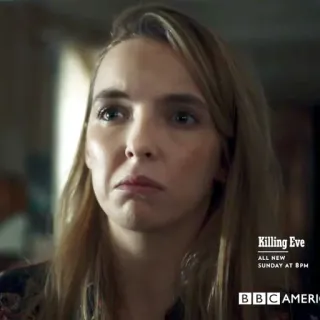 🌙 Killing Eve Killing Eve ALL NEW SUNDAY AT 8PM BBC AMERICA Fernsehserie, Killing Eve, Jodie Comer, Villanelle, BBC America telegram sticker