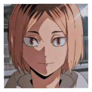 🍁 Kenma Kozume Haikyuu!! Anime, Haikyuu!!, Kenma Kozume, Personagem, Retrato whatsapp sticker