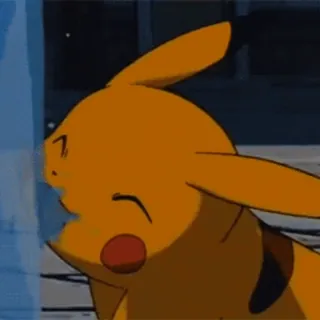 🚿 Pikachu Pokemon ปิกาจู, โปเกมอน, อนิเมะ, เศร้า, ร้องไห้ telegram sticker