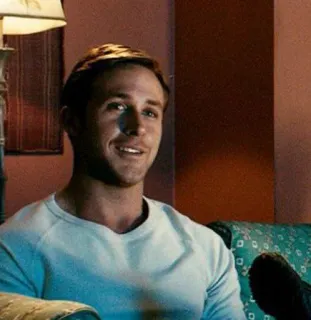 😄 Ryan Gosling attore, sorriso, meme, film, bello telegram sticker
