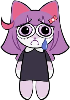 😢 猫耳娘, アニメ, 可愛い, 悲しい, 泣く whatsapp sticker