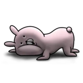 😴 Dibujo animado, Animal, Rosa, Cansado, Lindo whatsapp sticker