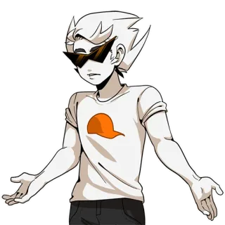 🤷‍♂ Dirk Strider Homestuck Dirk Strider, Homestuck, Postać, Okulary, Anime, Manga telegram sticker