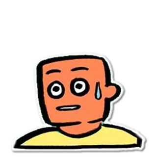 😅 cartoon, sweat, nervous, anxious, worried, expression telegram sticker