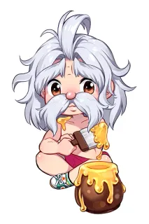 🌪 Dessin animé, Miel, Mignon, Peinture, Personnage, Animé whatsapp sticker