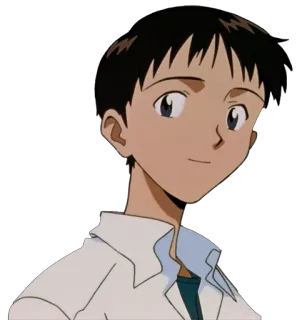 Shinji Ikari whatsapp stickers