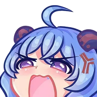 😠 angry, anime, cartoon, frustrated, annoyed telegram sticker