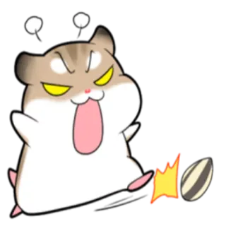😡 хомяк, злой, мультфильм, животное, милый, смешной whatsapp sticker