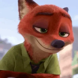 🦊 Nick Wilde Zootopia Nick Wilde, Fuchs, Zoomania, Disney, Cartoon, Animation telegram sticker