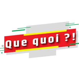 😲 Que quoi ?! francês, pergunta, expressão, gíria telegram sticker