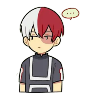 😐 Todoroki Shoto My Hero Academia Todoroki, My Hero Academia, Anime, Personaggio, Shoto, Manga whatsapp sticker