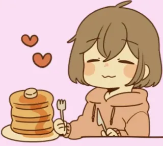 🥞 panqueques, comida, lindo, desayuno, postre, dibujos animados telegram sticker